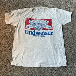 Budweiser Red and Blue Logo Tee